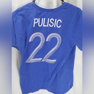 Womens Medium Nike Christian Pulisic #22 Chelsea Soccer Jersey Tee Shirt Blue